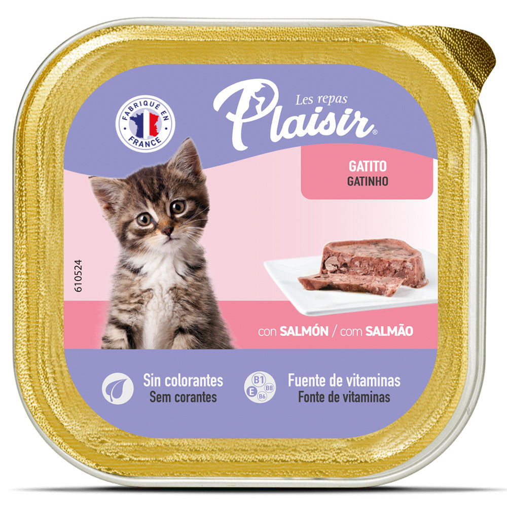 Alimento húmedo Pate Para Gatito Con Salmón