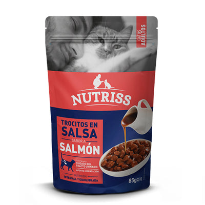 Alimento húmedo para gatos adultos Nutriss Salsa de Salmón