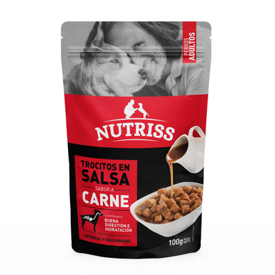 Nutriss - Trocitos en Salsa sabor a Carne Perros