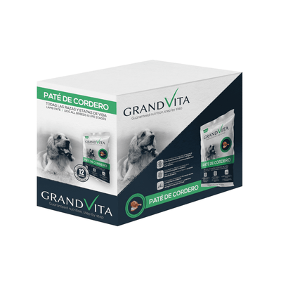 Comida para perro Grand Vita Alimento Húmedo Grand Vita De Cordero Para Perro 100 Grs Caja X12 sabor cordero Gramo
