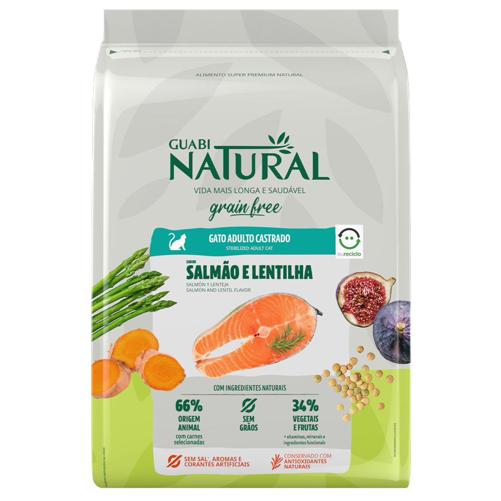 Guabi Natural Grain Free Gato Adulto Castrado Salmón y Lenteja