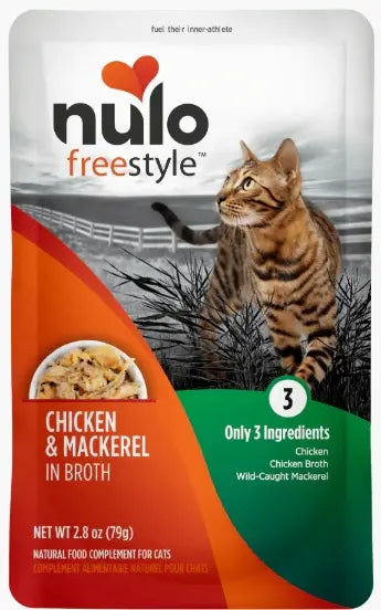 Nulo Cat FreeStyle Grain Free Meal Enhancer - Pouch Pollo Y Pescado Caballa, Pato