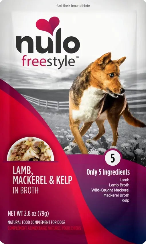 Nulo Dog FreeStyle Grain Free Meal Enhancer - Pouch Cordero, Pescado Caballa Y Kelp