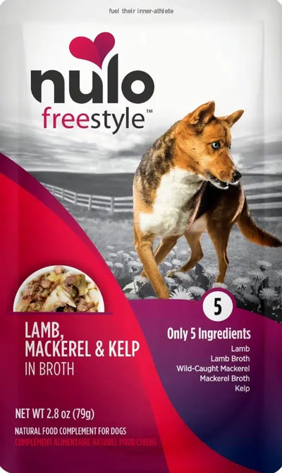 Nulo Dog FreeStyle Grain Free Meal Enhancer - Pouch Cordero, Pescado Caballa Y Kelp