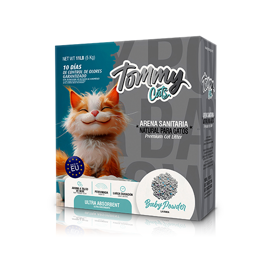 Arena Sanitaria Tommy Premium Cats Litter Baby Powder