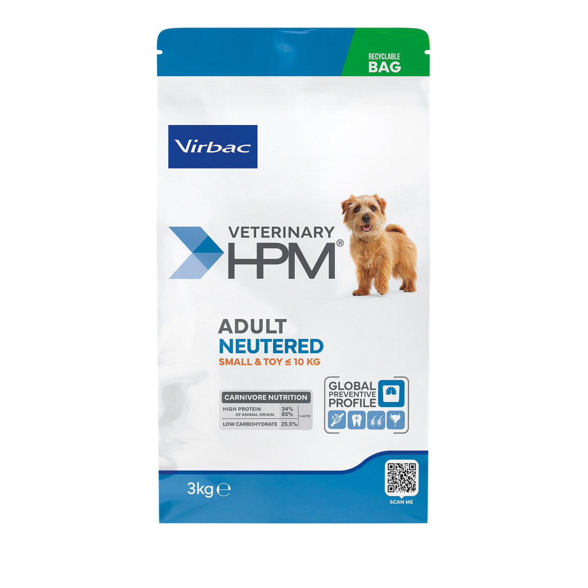 Virbac HPM Adult Dog Neutered Small & Toy