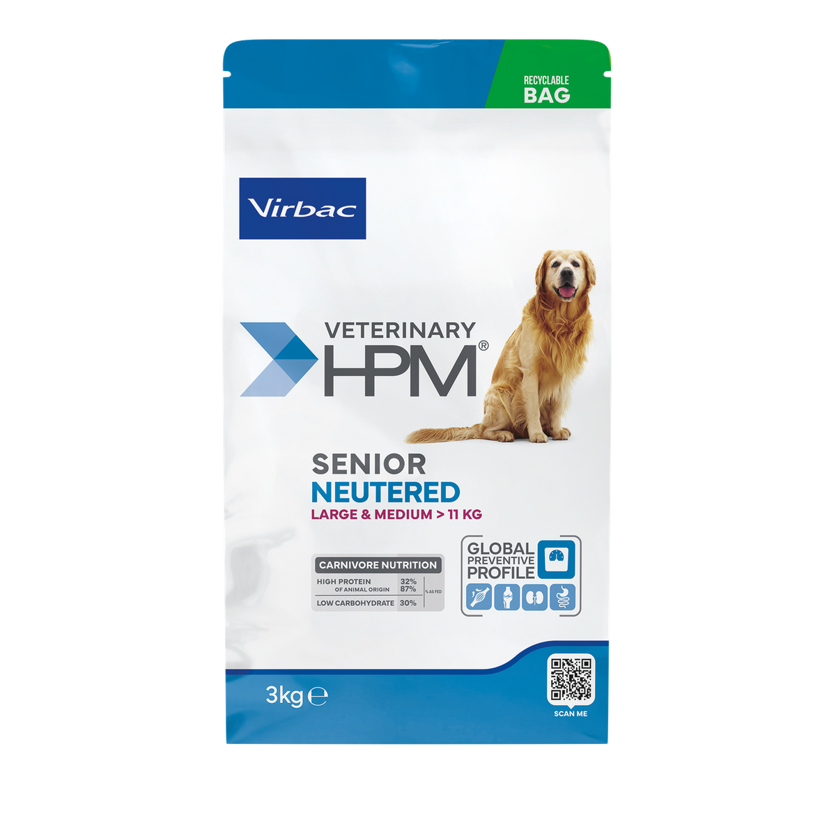 Virbac HPM Senior Dog Neutered Large & Medium