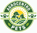 Agrocentro Pets — logo con perro y gato en verde y amarillo