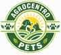 Agrocentro Pets — logo con perro y gato en verde y amarillo