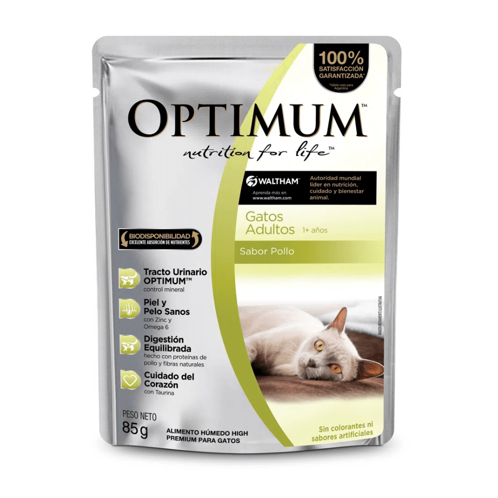 Alimento Húmedo Para Gato Optimum Adulto Pollo 85 g