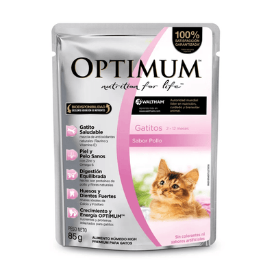 Alimento Húmedo Para Gato Optimum Gatitos Pollo 85 g