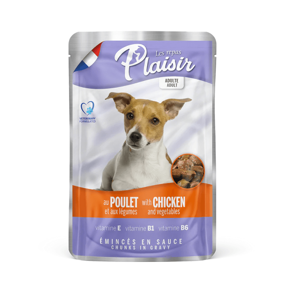 Alimento Húmedo Perro Plaisir Trozos De Pollo Con Verduras En Salsa 100 g