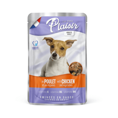 Alimento Húmedo Perro Plaisir Trozos De Pollo Con Verduras En Salsa 100 g