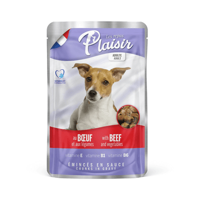 Alimento Húmedo Perro Plaisir Trozos De Res Con Verduras En Salsa 100 g