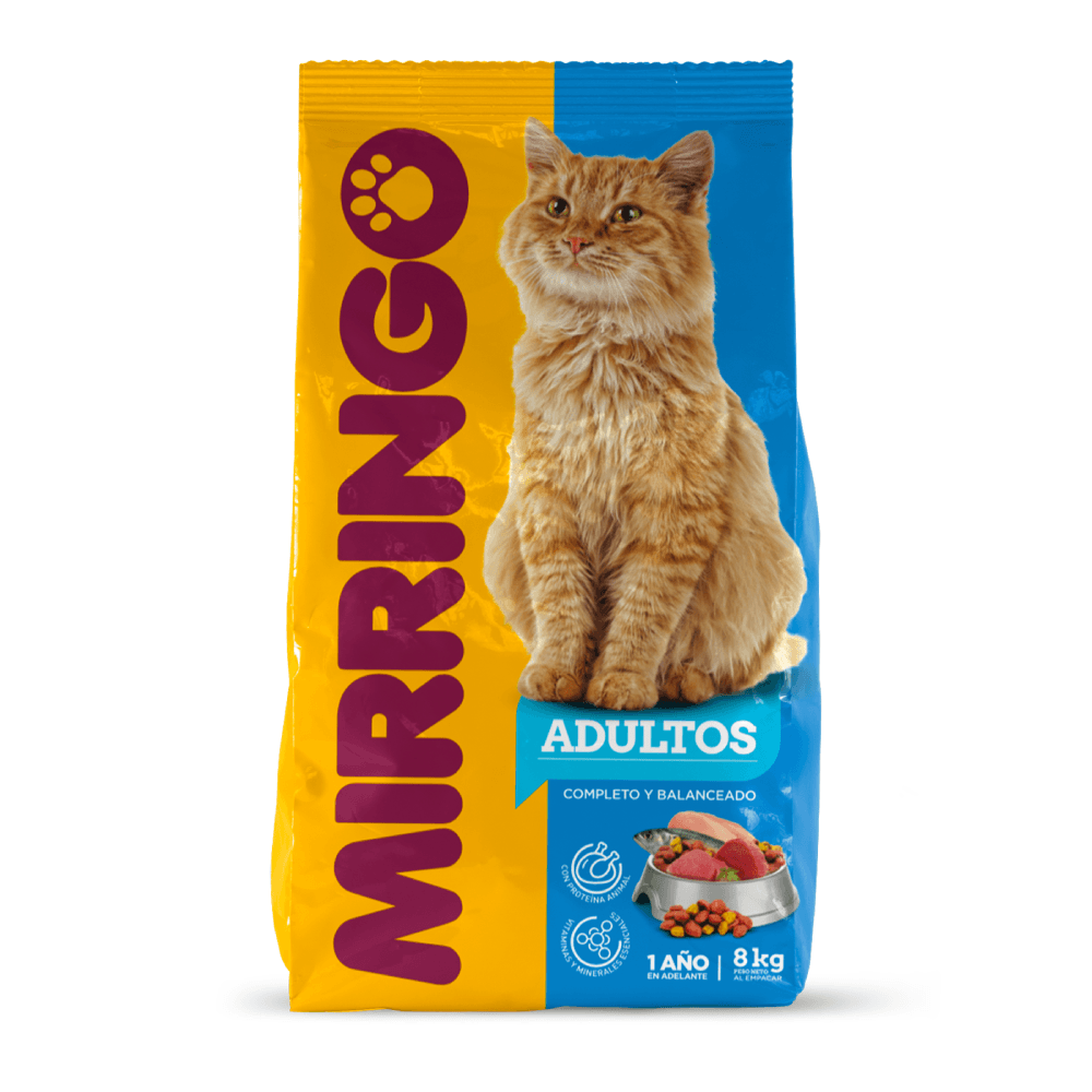 Alimento Seco Para Gato Mirringo Adulto 8 kg