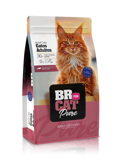 Br for Cat Pure Comida Gatos Adultos Salmon