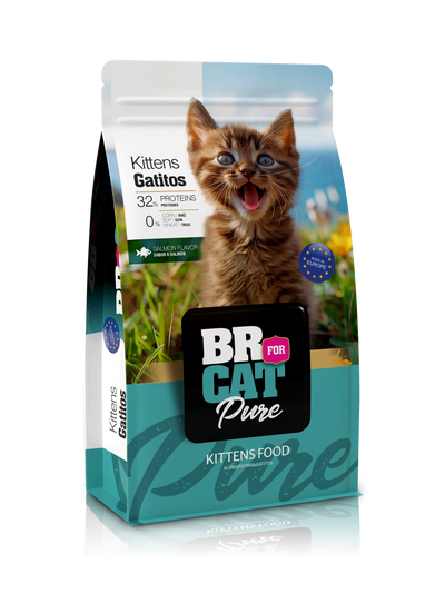 Br for Cat Pure Comida Gatitos Salmón
