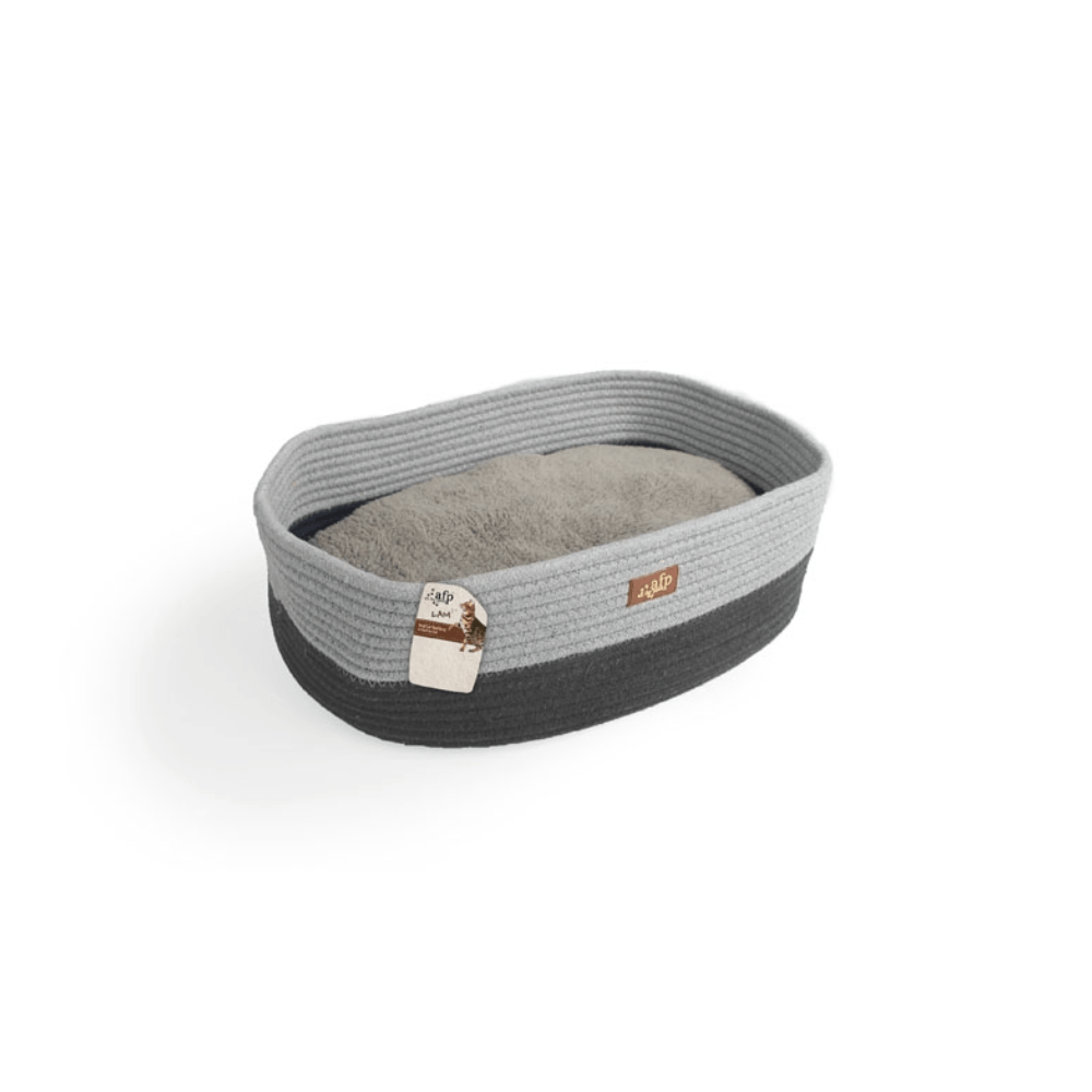 Cama Para Gato Afp Oval Cat Bed Grey 41 x 30 x 13 cm