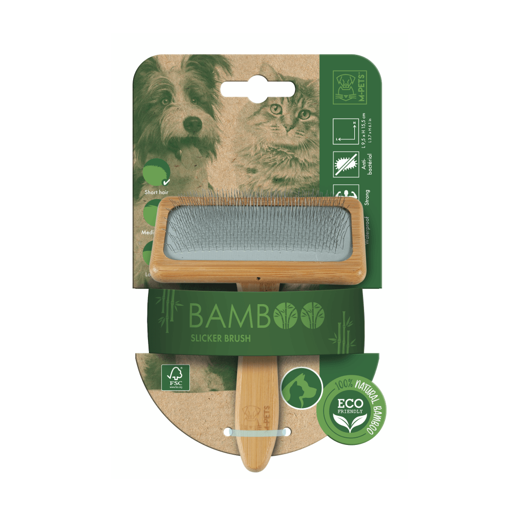 Cepillo Para Mascotas M-PETS Slicker Bambú M