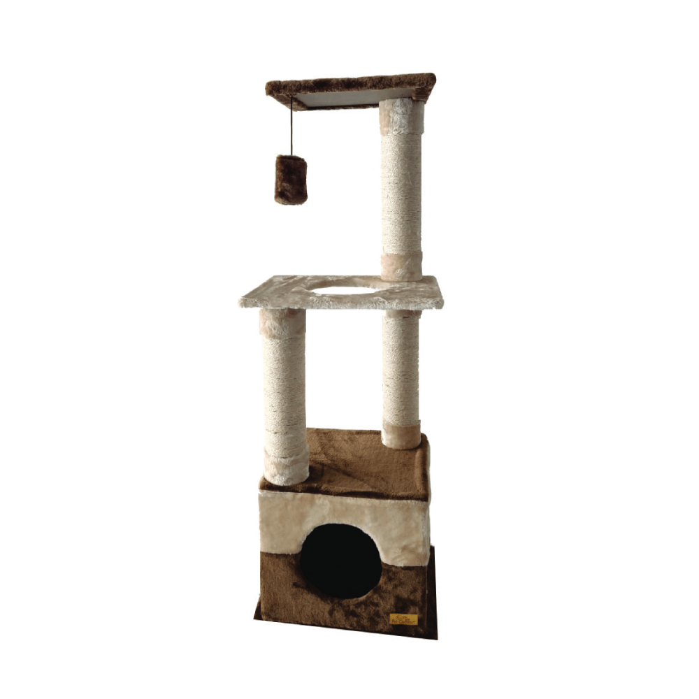Gimnasio Para Gato Pet Comfort Eco Mediano Café 40x35x115 cm