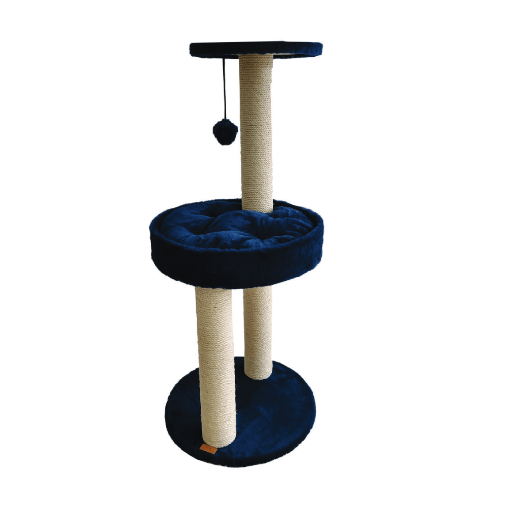 Gimnasio Para Gato Pet Comfort Redondo Azul 45x45x110 cm
