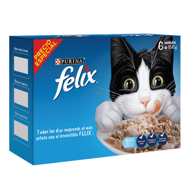Alimento Húmedo Gato Felix Latas Pague 5 Lleve 6 165 g