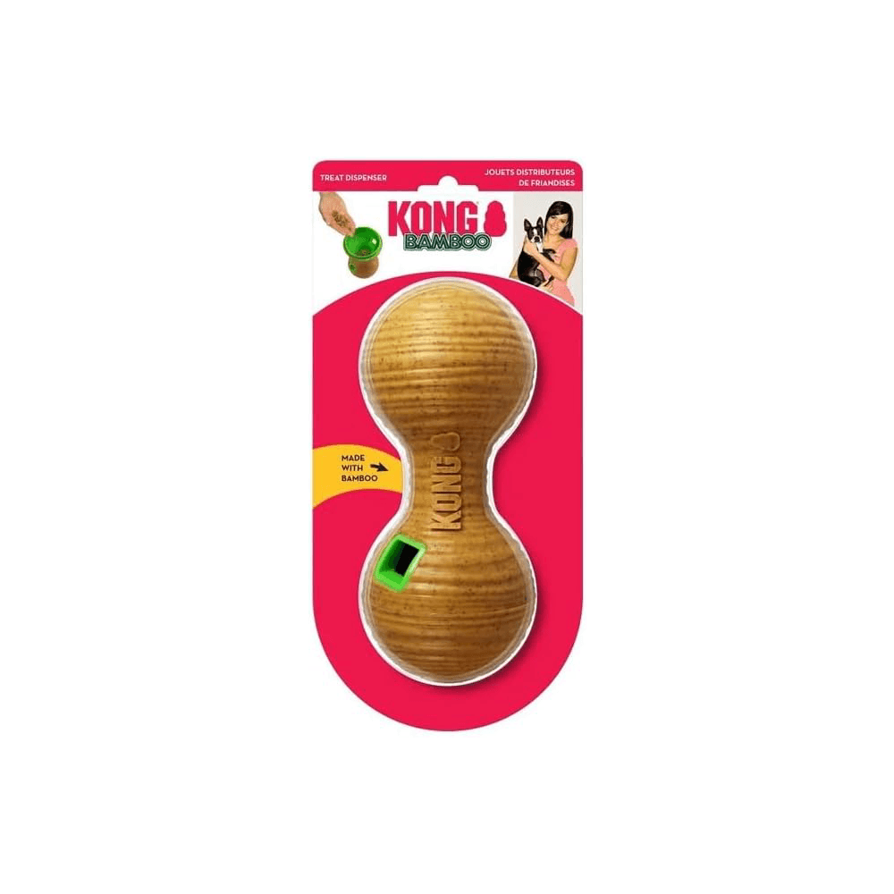 Juguete Interactivo Para Perro Kong Bamaboo Feeder Dumbbell M