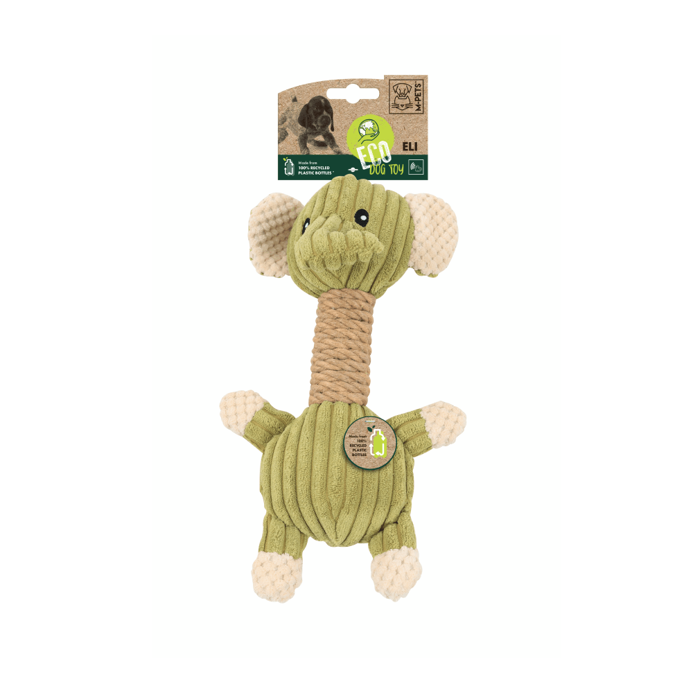 Peluche Para Perro M-PETS Eco Eli Verde Con Blanco 37x17x13 cm