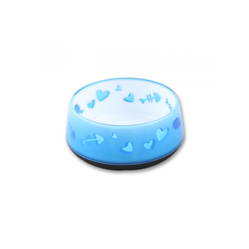Plato Para Gato Cat Love Bowl Blue 11 x 8,5 x 4 cm
