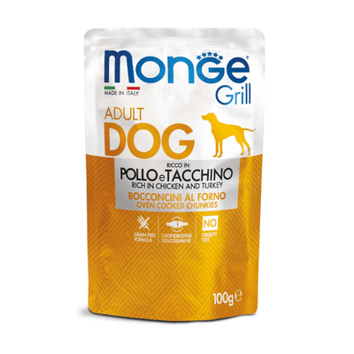 Alimento Húmedo Para Perro Monge Grill Pouch Chicken And Turkey 100 g