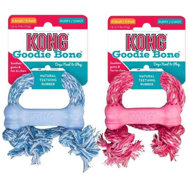 Hueso Con Lazo Para Perro Puppy Kong Caucho (Colores Surtidos) XS