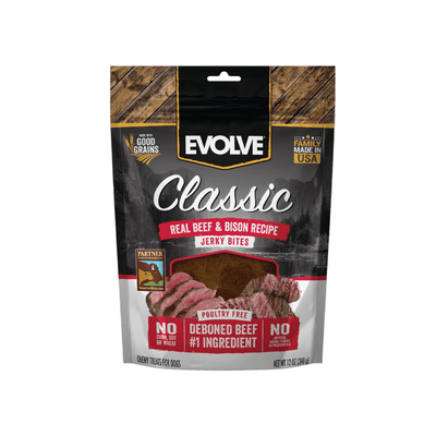 Snack Para Perro Evolve Grain Free Jerky Ternera Y Bisonte 340 g